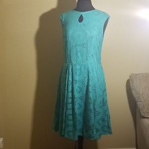 Teal/mint green lace dress